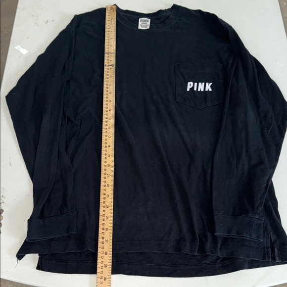 Black Long Sleeve Shirt with Colorful PINK Logo - Picture 6 of 7